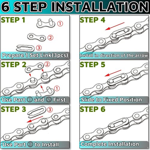 Single Speed Bike Chain，Bicycle Chain 1/2" x1/8" 114 Links,BMX Chain BMX Bike Chain Lowrider Bike Parts Chain Replacement for Road Mountain Bike/BMX/MTB