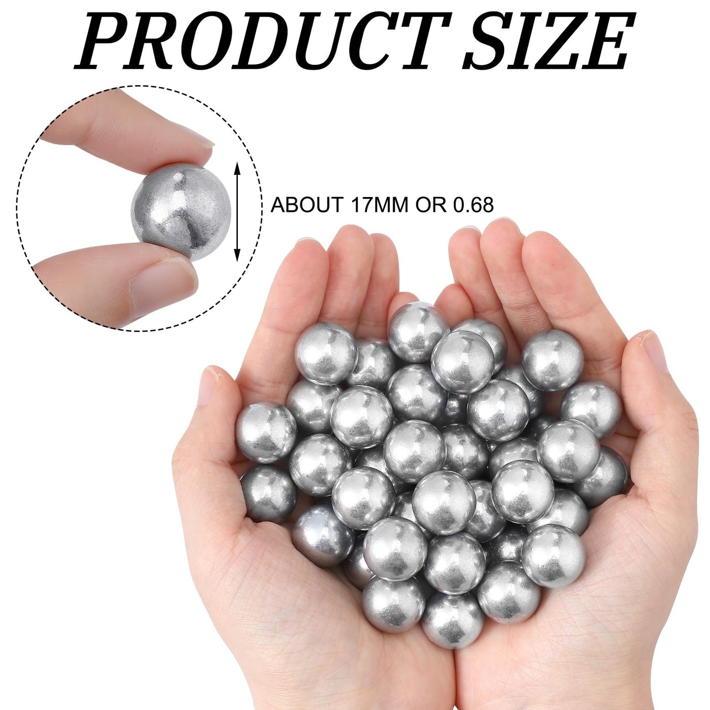 Gisafai 150 Pcs 68 Caliber Aluminum Paintball Ammo Practice Paintball Powerful Non Lethal for Shooting Training Practice