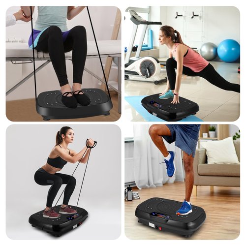 Vibration Plate Exercise Machine, Full Body Exercise Equipment, 199 Adjustable Speeds Power Vibration Board Used for Home Fitness, Shaping, Training, Recovery, and Weight Loss