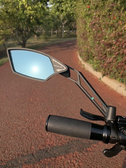 MEACHOW NEW Handlebar Bike Mirror, Scratch Resistant Glass Lens, Ultra-HD, E-bike Mirror, Bicycle Mirror, Rotatable Safe Rearview Mirror, (Silver Left Side) ME-011LS