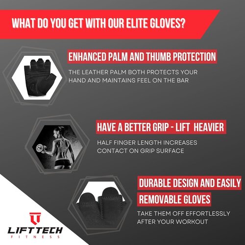 Elite Workout Gloves for Women - Gym Gloves for Women Into Weights, HIIT, Strength Training - Female Weightlifting Gloves with Full Palm Protection