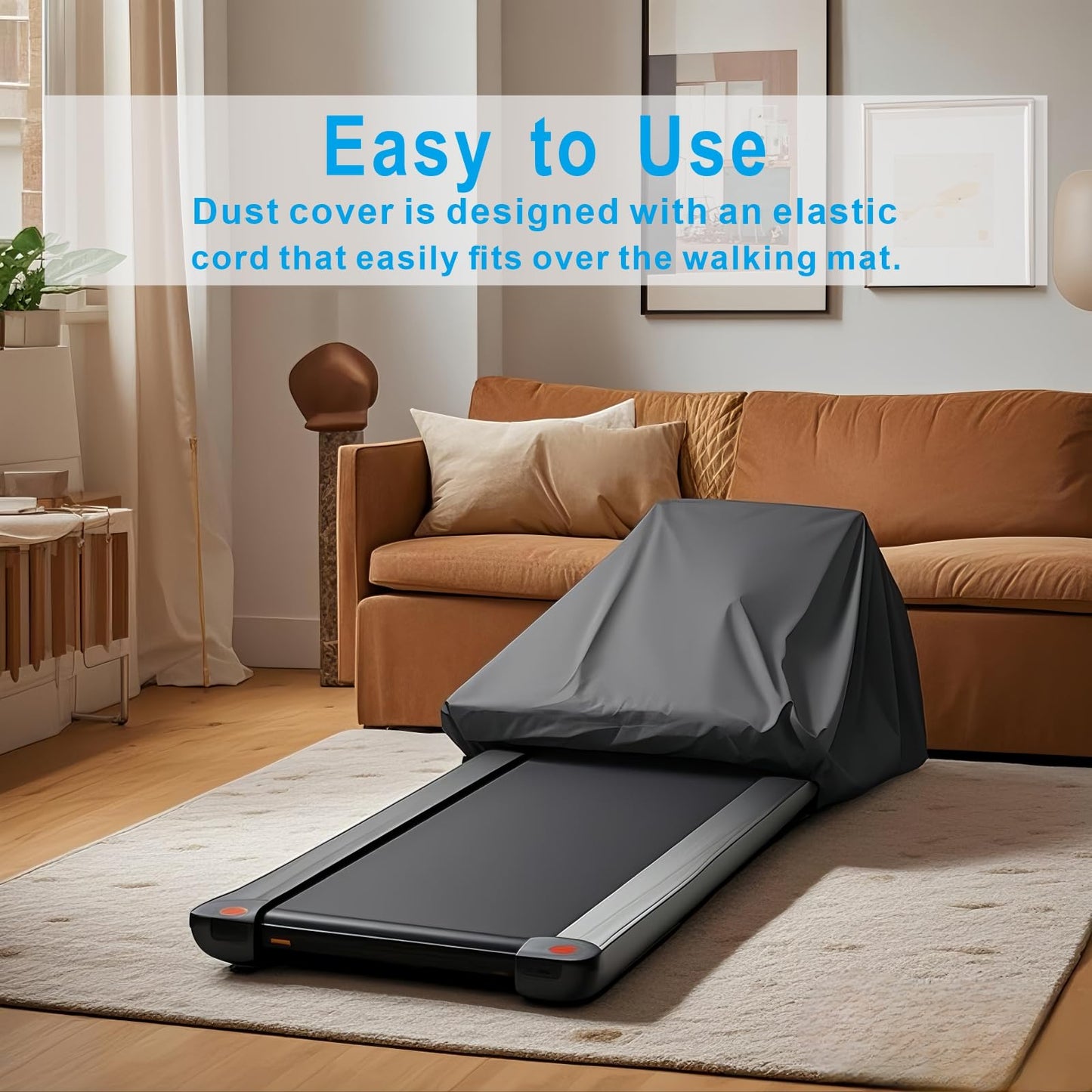 VeyoStories Walking Pad Dust Cover, Under Desk Treadmill Cover - Waterproof & Dustproof, Stretchy Dust Protector for 48" - 50" Walking Pad Under Desk Treadmill, Portable Folding Small Treadmill Cover.