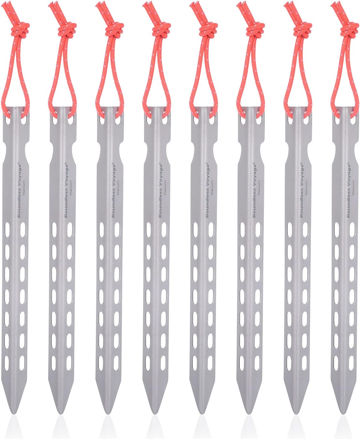 iBasingo 6pieces/Lot Ultralight Titanium Tent Pegs Outdoor Camping Tent Stakes for Sand Heavy Duty Portable Tent Nail for Garden Picnic A-Ti4008P