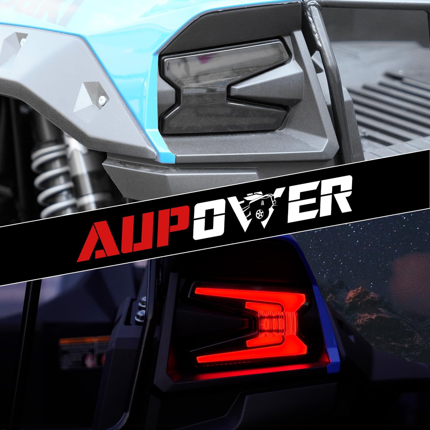 AUPOWER Smoked LED Tail Lights for Kawasaki Teryx KRX 1000 Accessories, Rear LED Taillights Upgrade Brake Light Stop Lamps for Kawasaki Teryx KRX KRX 4 1000 2023-2025,Replace OEM # 23024-0005,2PCS