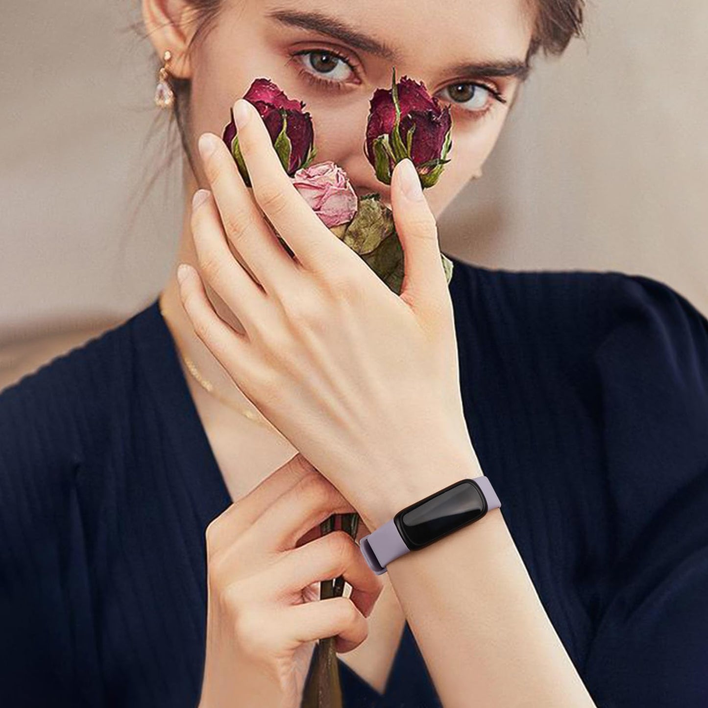 6-Pack Bands for Fitbit Inspire 3 Bands for Women Men, Soft Silicone Adjustable Wristband Replacement Straps Compatible with Fitbit Inspire 3 Fitness Tracker