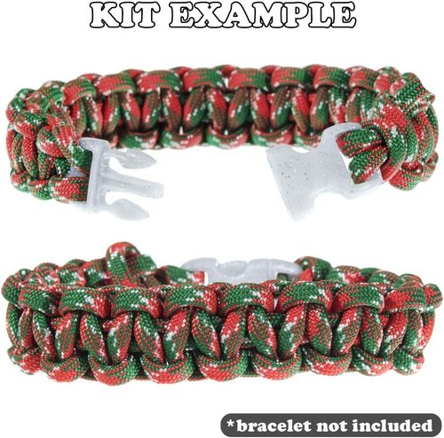 Craft County 550 Paracord Crafting DIY Kits - 80 Feet of Paracord and 8-3/8 Inch Buckles - Arts and Crafts, Bracelets, Keychains, Lanyards