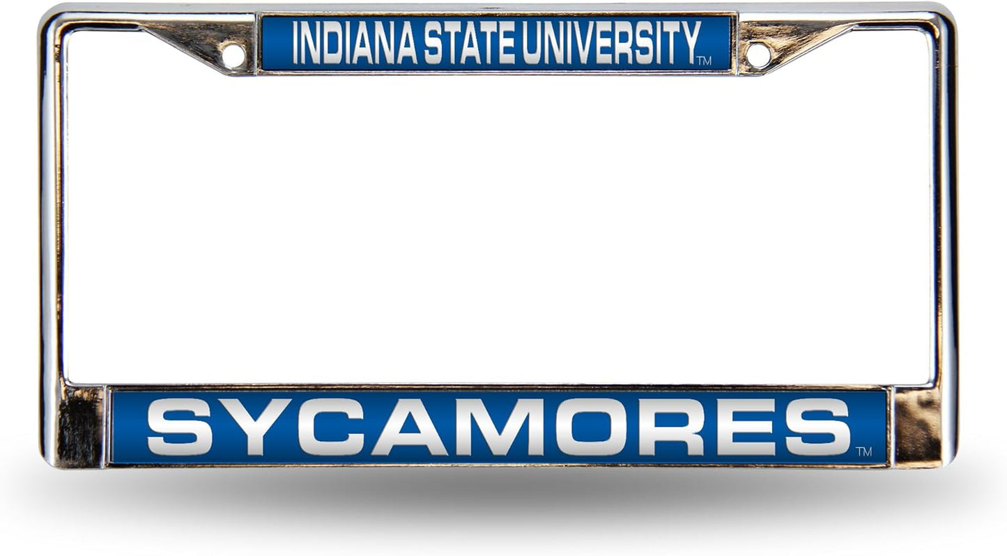Rico Industries NCAA Unisex-Adult Laser Cut Inlaid Standard Chrome License Plate Frame