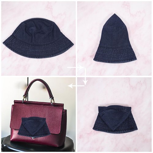 MILAKOO Blue Jeans Hat Unisex Washed Cotton Bucket Hat Edge Fun Outdorr Vacation Boonie Headwear