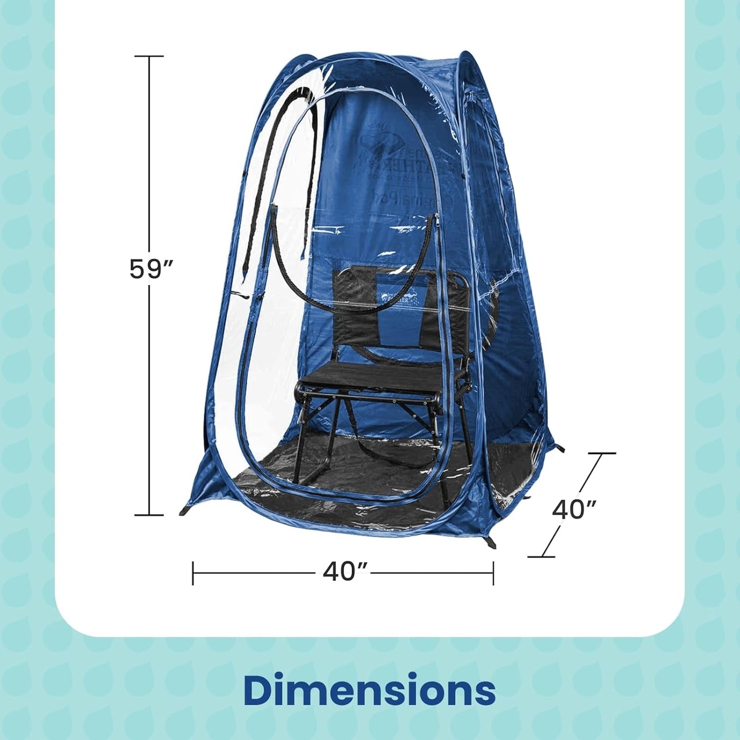 WeatherPod® Original Pop-Up Pod - 1 Person Sports Shelter for Rain & Wind
