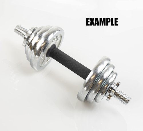 Rowland Harbor 38cm/14.9 Inch Pink Threaded Dumbbell Durable Rubber Handles/Adjustable Dumbbell Bar Handles - Fit 1 inch Standard Weight Plate - Weightlifting Accessories - Sold in Pair