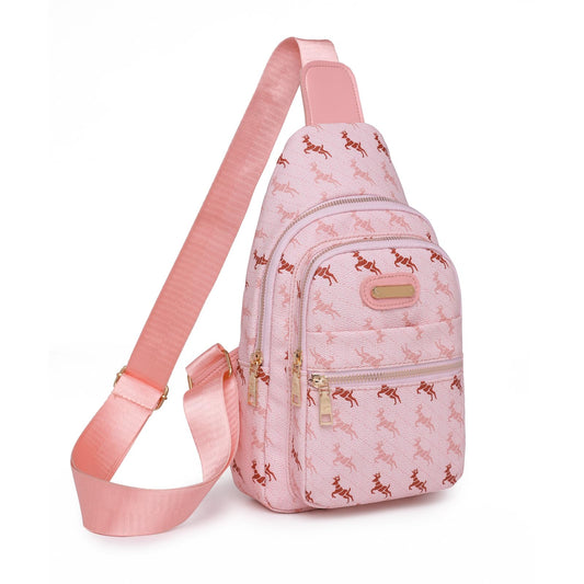 ANFUMI Sling Backpack Sling Bag for Women, Chest Bag Daypack Crossbody Fanny Packs Chest Bag (A-Pink)