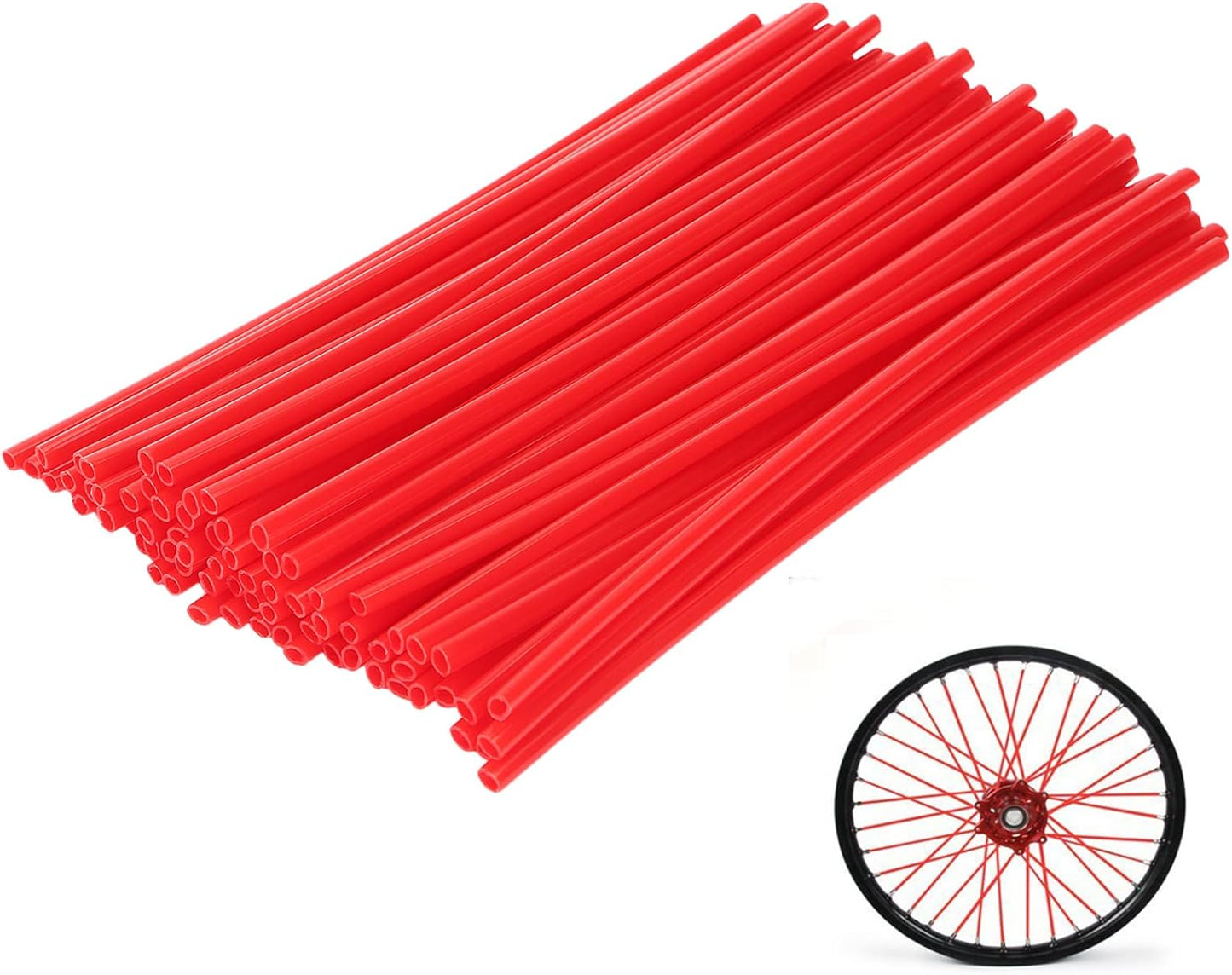 72Pcs Universal Spoke Skins Cover - Ovelur Wheel Spoke Wraps Skins Pipe Trim Decoration Protector For Motorcycle Dirt Bike Yamaha Harley Suzuki(Pink)