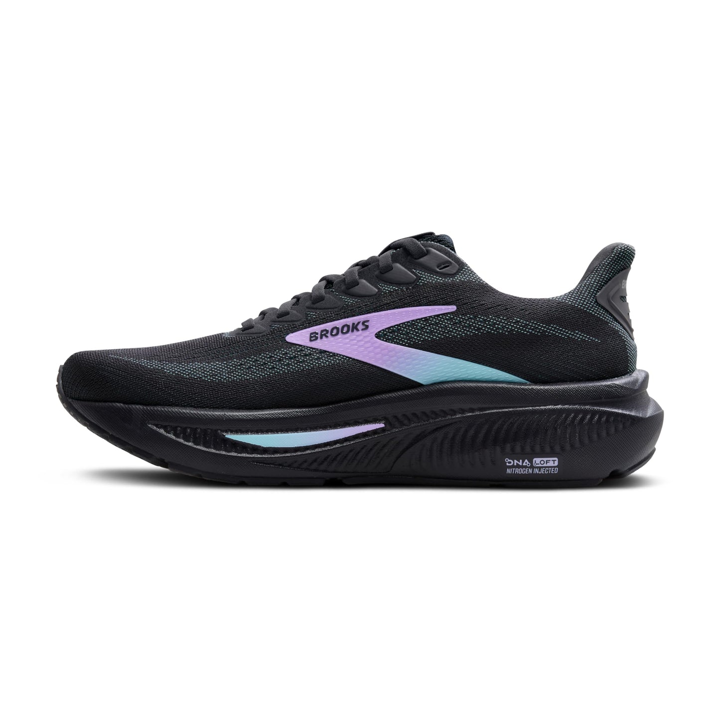 Brooks Women’s Ghost 17 Neutral Running Shoe - Grey/Clearwater/Purple - 11.5 Wide