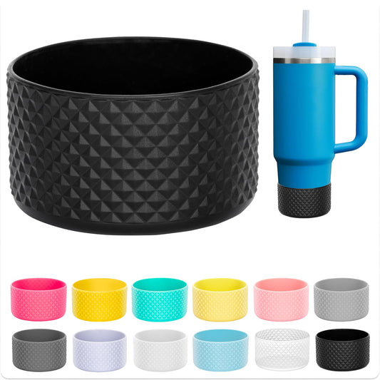 Soledea Silicone Boot for Stanley 20-40oz, Anti-Slip Bottom Cover for Iron Flask 18oz, BEAST tumbler 32oz, Owala 14oz 16oz(Stanley 20-40oz)
