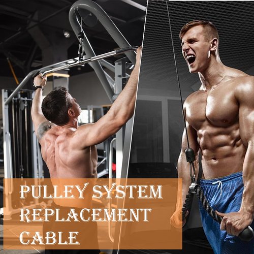 DSYBOKO 2-Pack 59 Inch Fitness Extension Cable Home Gym Cable Pulley System Fitness Cable for Pulley Machine Accessories,Thick 5Mm Heavy Duty Pulley Cable for Home Gym