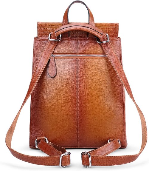 COOLCY Women Real Leather Backpack Shoulder Bag