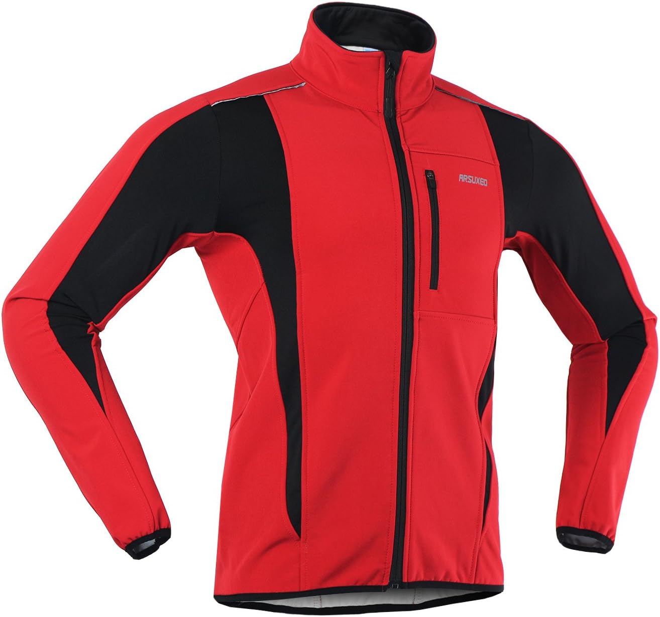 ARSUXEO Winter Warm UP Thermal Softshell Cycling Jacket Windproof Waterproof 15-k