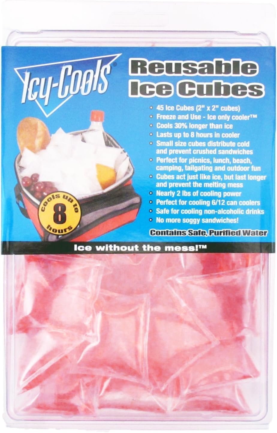 Reusable Purple Ice Cubes – 135 Mess-Free Non-Melting Ice Alternatives for Drinks & Coolers