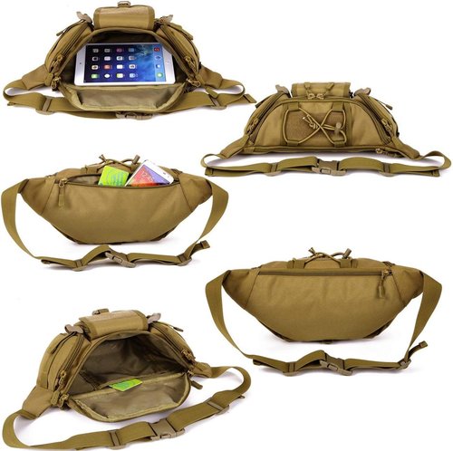 CREATOR Tactical Waist Pack Military Fanny Pack for Men Outdoor Army Waist Bag Large Waist Pack for Daily Life Cycling Camping Hiking Hunting Fishing