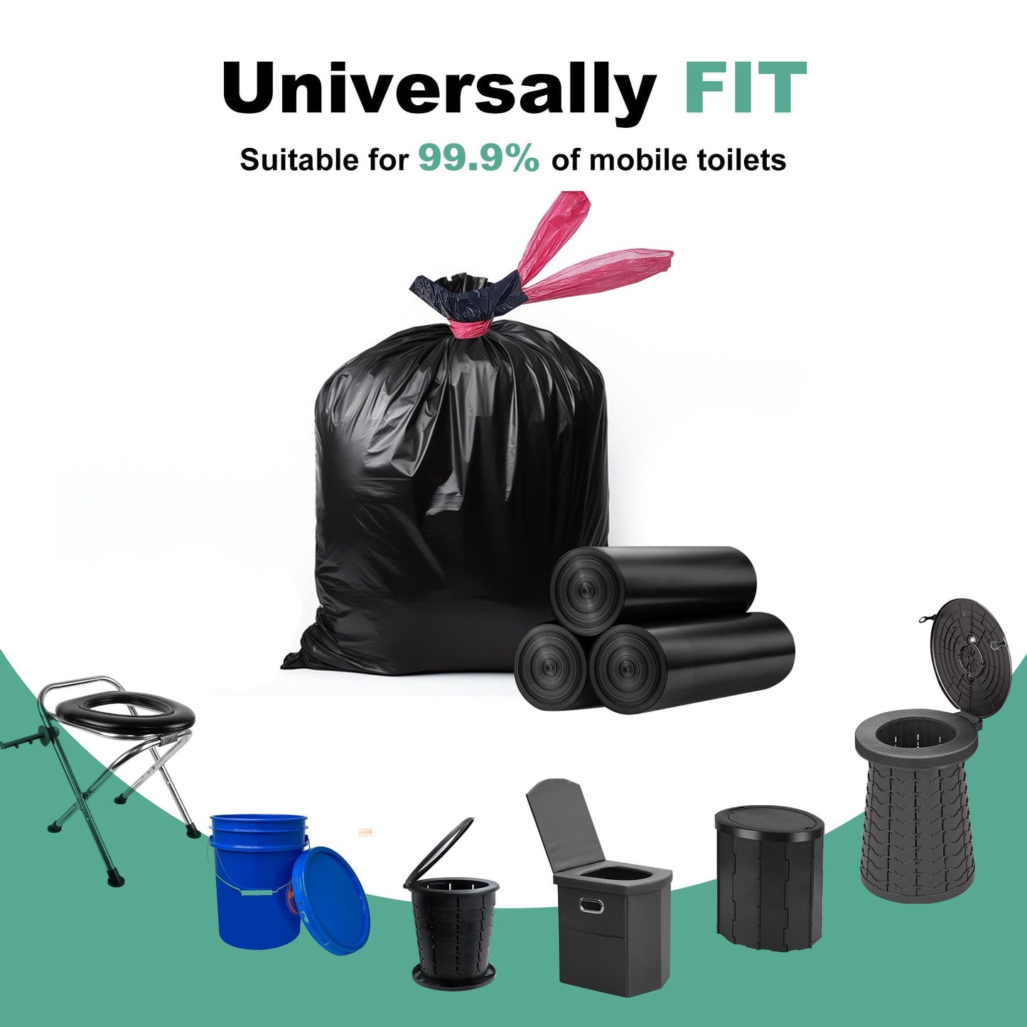 Ann Katy Super Absorbent Polymer 30 Packs,Portable & Fast-Absorbing Camp Toilet Chemicals Gel with 5 Gallon Bucket Toilet Luggable Drawstring Bag, Emergency Toilet Bag&Potty Gel