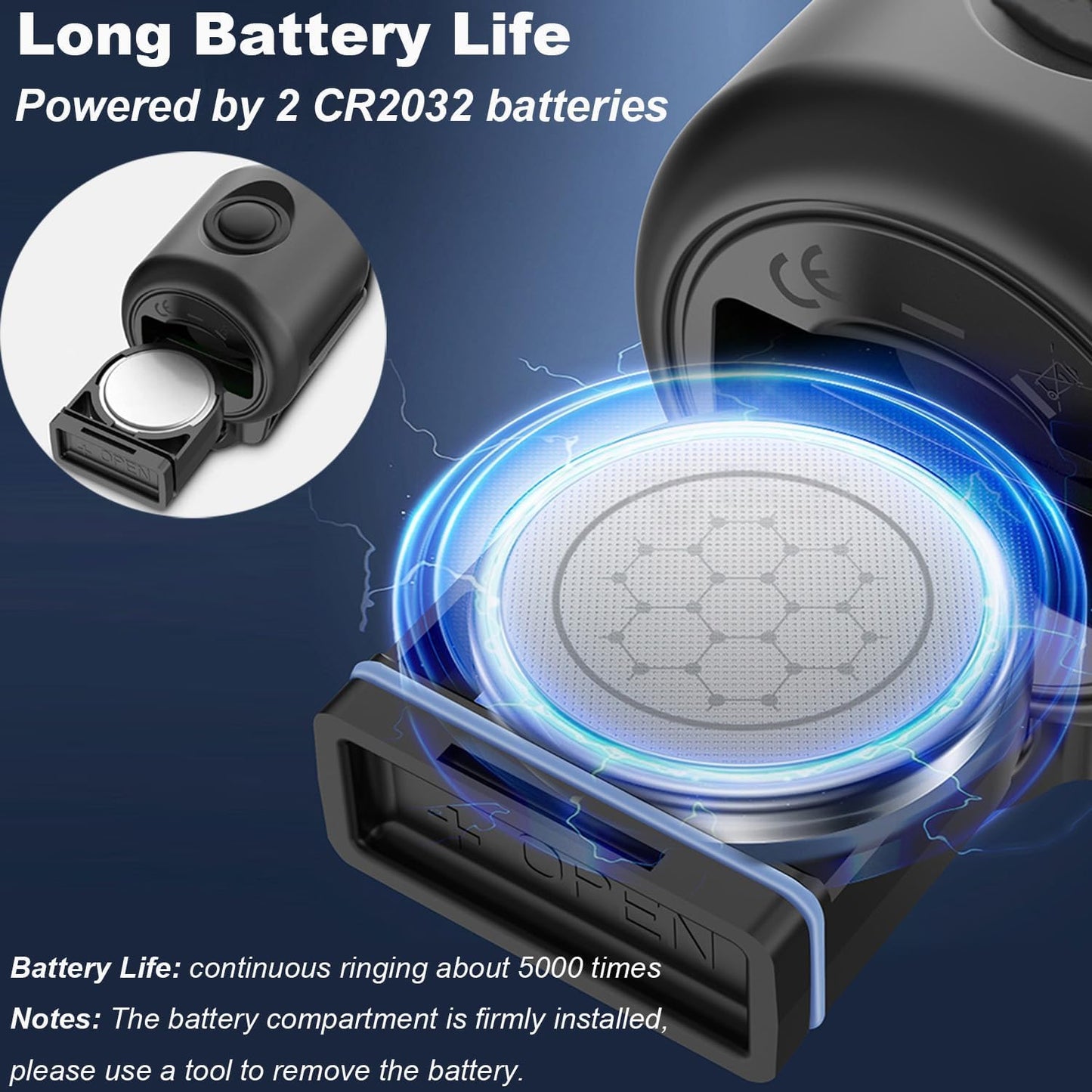 AaiLucky Electric Bike Horn, 120dB Loud Bicycle Horn, Electronic Bicycle Bells for Adults/Kids Bike/Scooter/Ebike, 300mAh Battery Operated, Waterproof