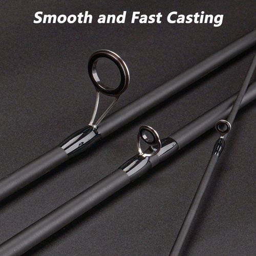 MINISTOREAM Travel Fishing Rods, 4 Piece Fishing Pole,Surf Casting/Spinning Rod,Ultralight Fishing Baitcasting Rod 7ft for Saltwater Trout, Bass, Walleye, Pike (Spinning, 6.5ft/ML)