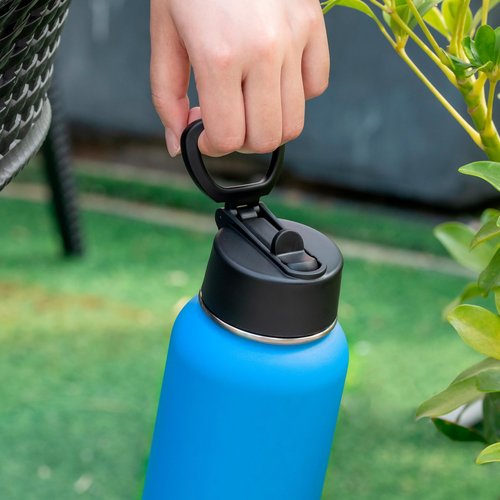 Soledea Straw Lid for Hydro Flask Wide Mouth, Lids with Straw for Hydroflask 12 16 18 20 32 40 oz Wide Mouth, Replacement Cap Wide Mouth Accessories Flip Lid Flex Handle