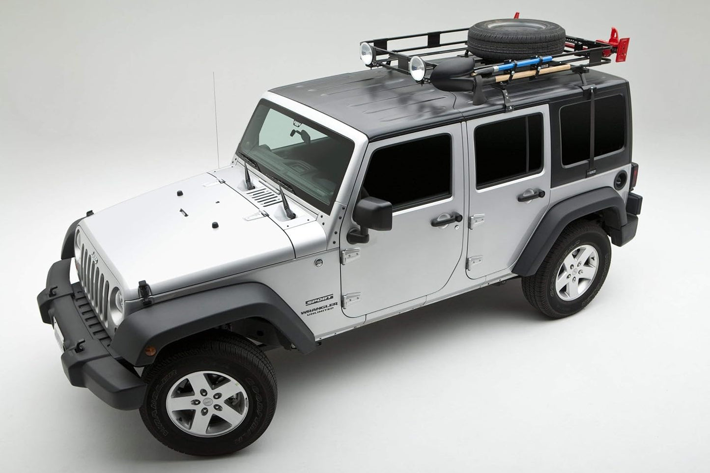 Surco J600 Roof Rack Adapter Set for Safari and Adventure Roof Racks/Crossbars - Compatible with Hardtop Equipped 2007-18 Jeep Wrangler JK; No Drilling Required