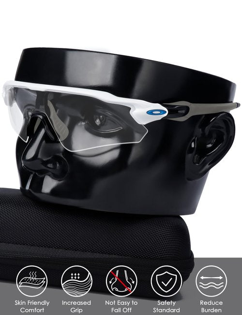 BLAZERBUCK Replacement Sock Kits Earsocks & Nosepieces for Oakley Radar EV Series Sunglasses - Black + Grey
