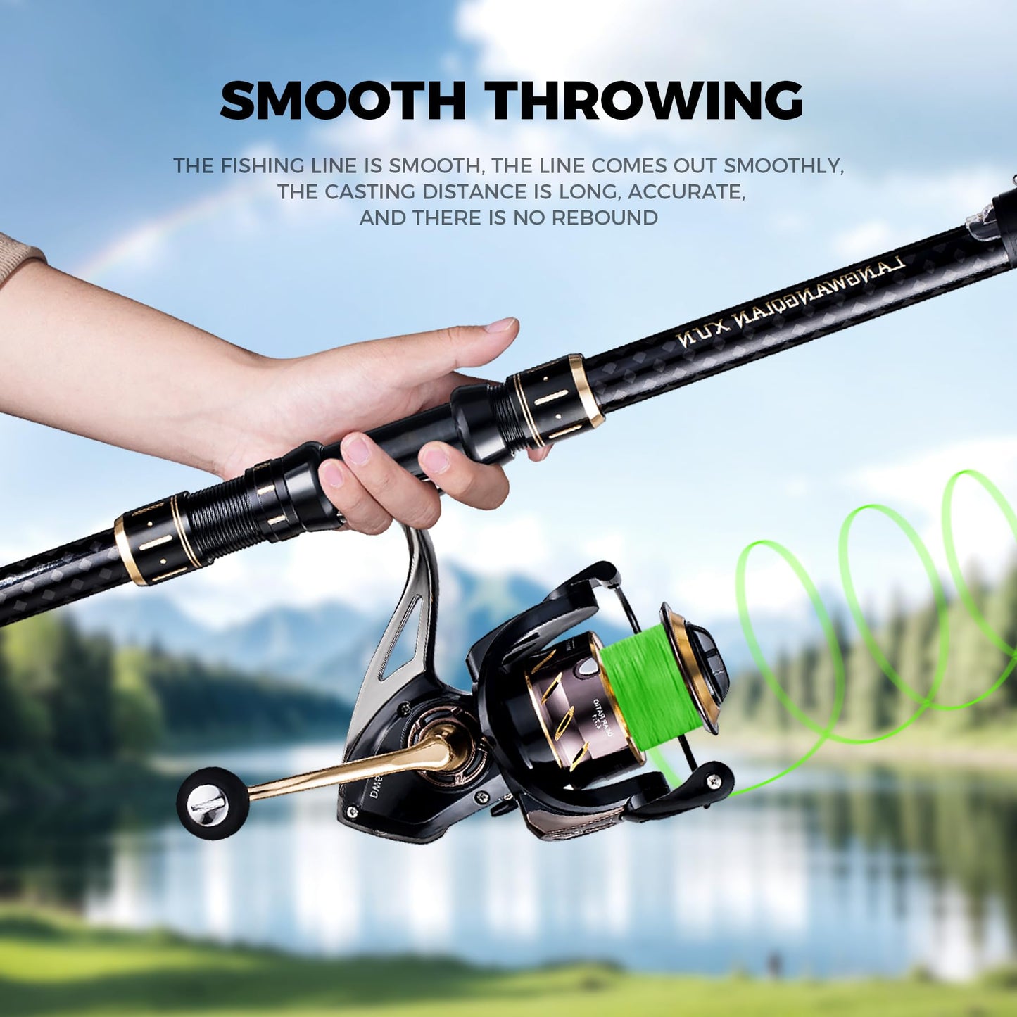 9KM DWLIFE Braided Fishing Line 8LB-100LB Dyneema Fishing Line, Zero Stretch & Anti-Bite Coating for Freshwater/Saltwater Fishing 4 Strands(164Yards-12lb)