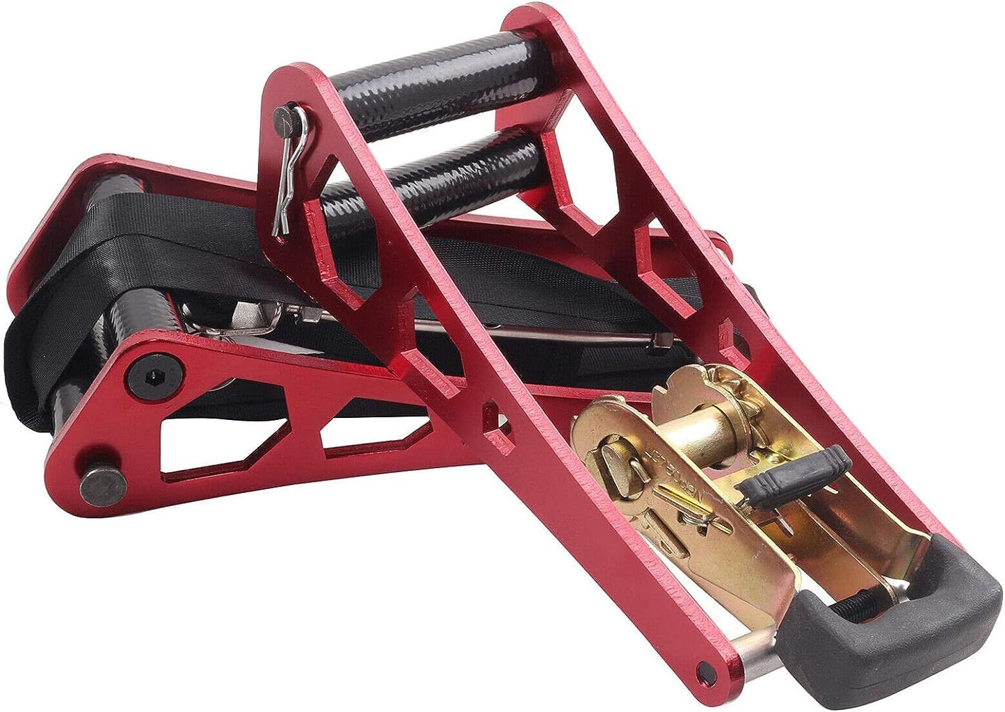 AMEYXGS Compound Bow Press Archery Aluminium Alloy Archery Ratchet Bow Press Portable Bow Press Ratchet Bow Press Open Tool Accessories Bow String Replacement Tool (Red)