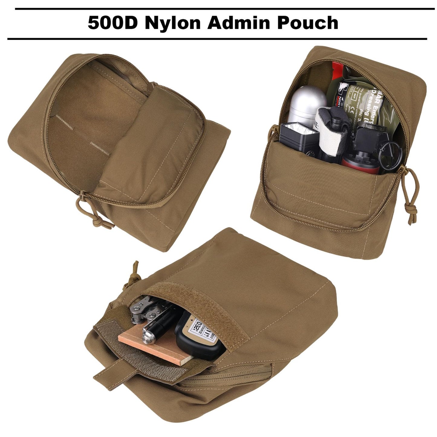 Admin Molle Pouch, Tactical General Purpose Utility Accessories Pouches EDC Gp Pouch for Vest as Expanded Storage Bag