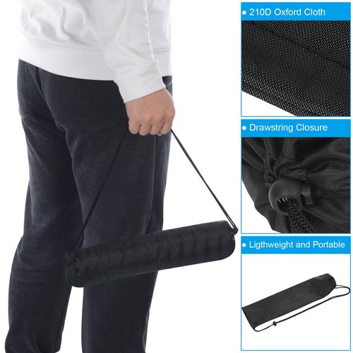 PATIKIL 18x4.7 Inch Mini Tripod Monopod Case Bag, Nylon Foldable Tripod Carrying Case Storage Bag with Shoulder Strap for Outdoor Travel Camping, Black