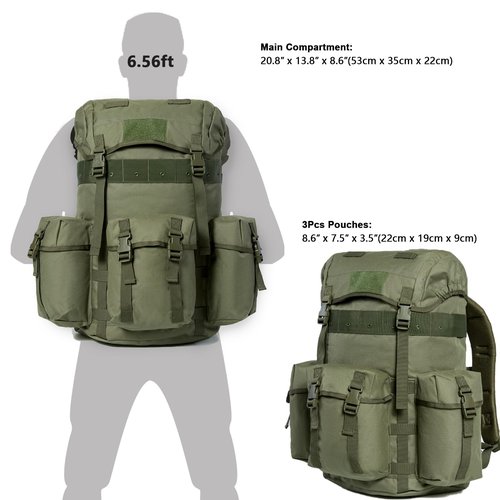 MT Military ALICE Pack Internal frame Army Survival Combat ALICE Rucksack Backpack Ranger Green