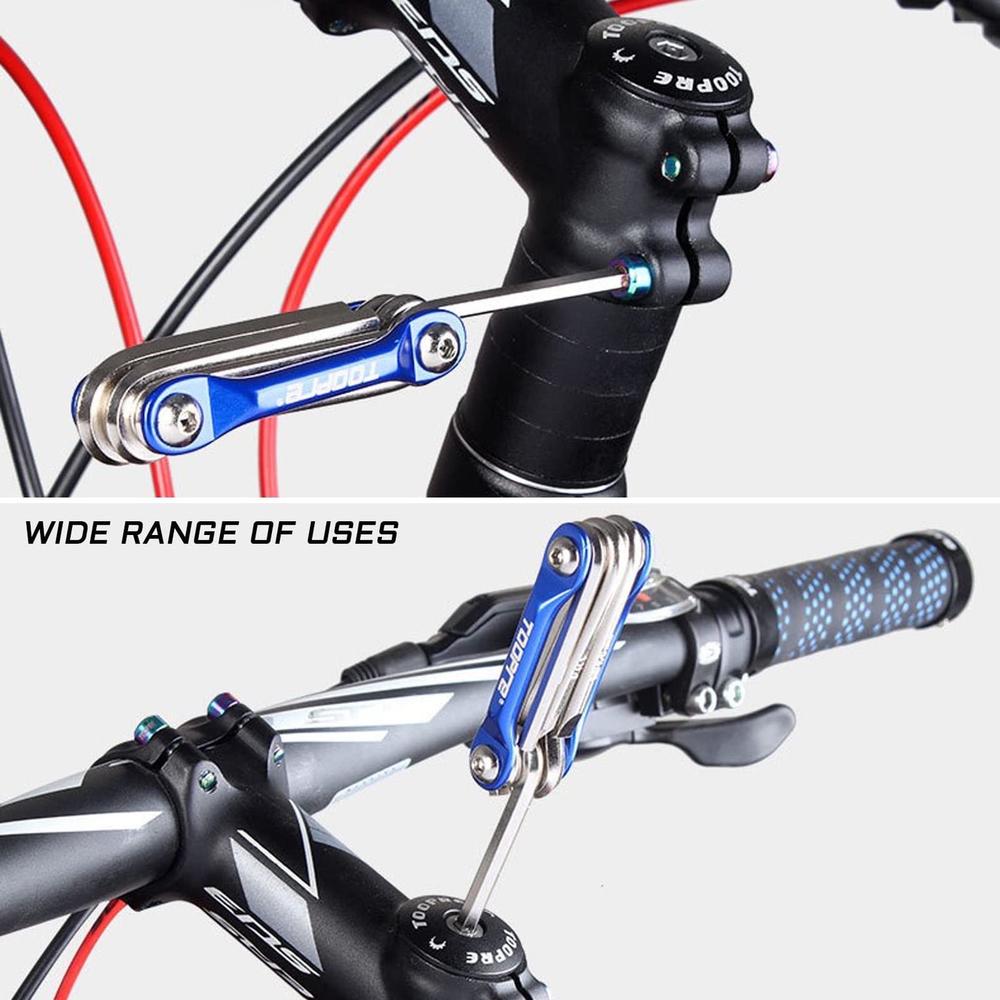 KIEVODE Bike Multi-Tool Mini Multitool Kit - 6 in 1 Lightweight Stainless Steel Tool With 3/4/5/6mm Hex Key and Phillips Screwdriver for Mountain Bicycle Road Bike MTB