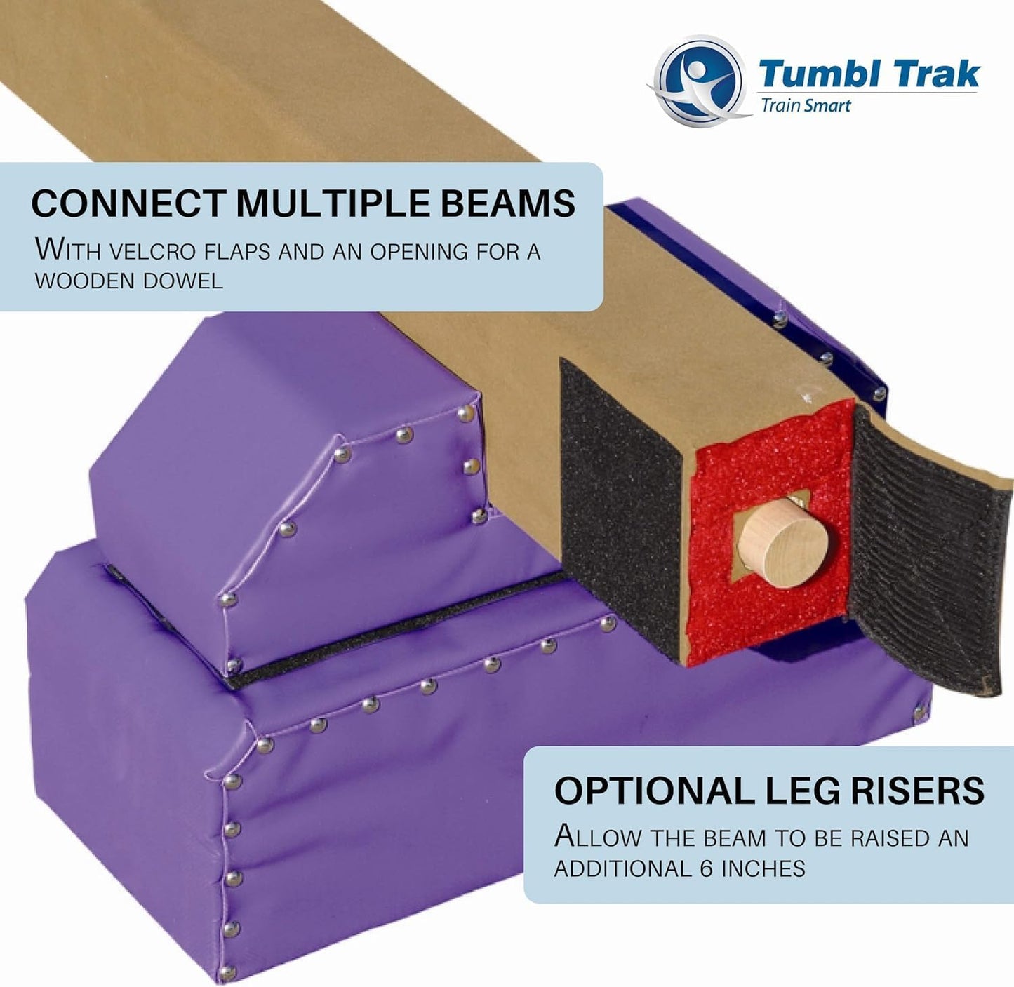 Tumbl Trak Brianna Balance Beam, Suede