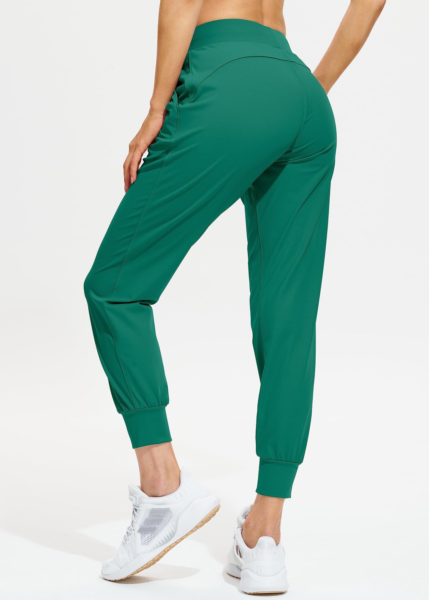 Libin Women's Joggers Pants Athletic Dance Sweatpants with Pockets Running Tapered Casual Pants for Workout,Lounge, Green L