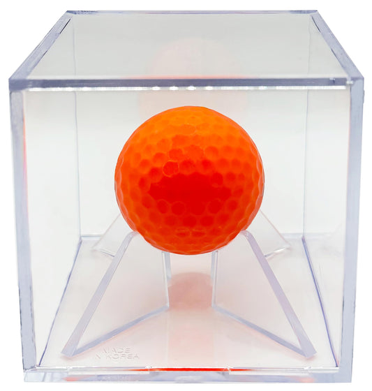 Peak Athletix Baseball & Golf Ball Display Case Acrylic Cube Square Clear Memorabilia Display & Storage Sports Official Baseball Accessories (Golf Ball Case, Standard)