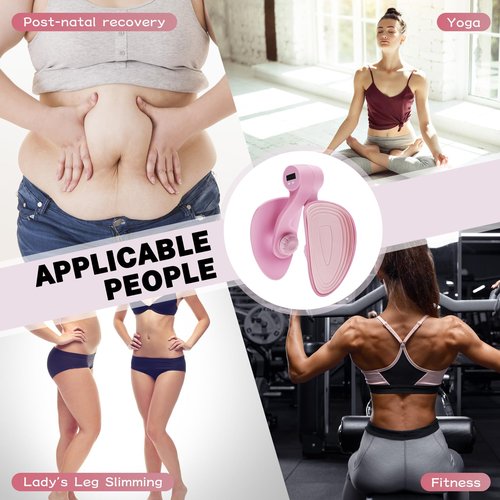 Senprity Thigh Master LED Digital Display Inner Thigh Exercise Equipment Pelvic Floor Muscle Trainer Ideal for Postpartum Mothers Sedentary Lifestyles Thigh Fat Reduction and Shaping Home Gym Workout