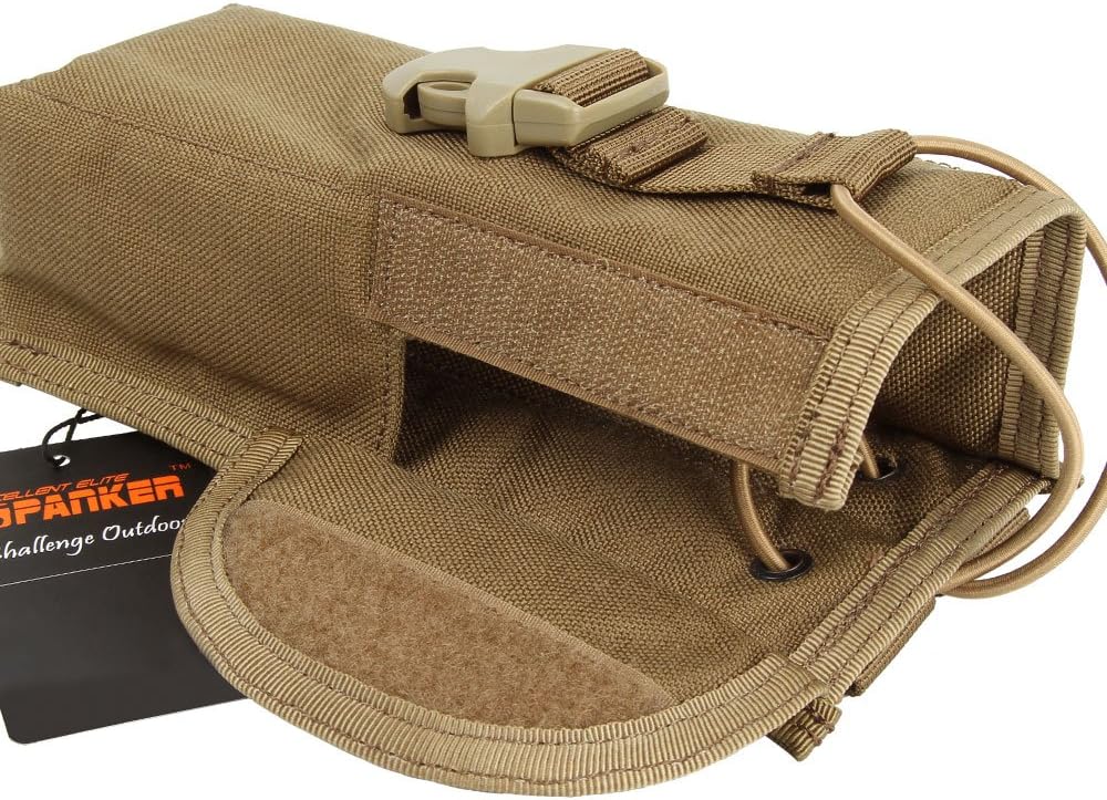 EXCELLENT ELITE SPANKER Tactical Universal Radio Holster Pouch Holder Case Bag Molle Adjustable Military Walkie Talkie Holder