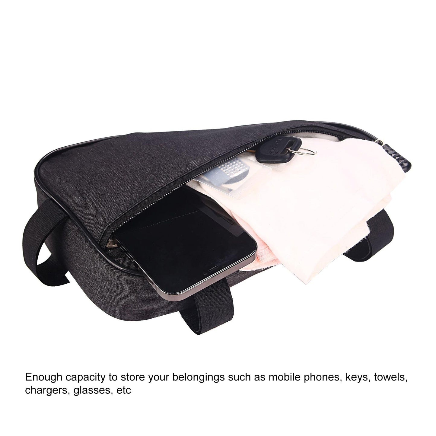 LILYXIN Triangle Bike Bag - Front Frame Triangle Bag, Cycling Accessory, Large Capacity, Portable Pouch (Pink)