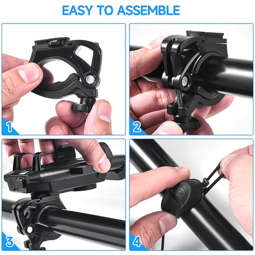 HITASTAR USB Rechargeable Bike Phone Mount LED Bike Headlight with Power Bank 3 Modes Easy to Install Rainproof Cycling Front Lamp Fits All Bicycles Power Bank and Phone Holder