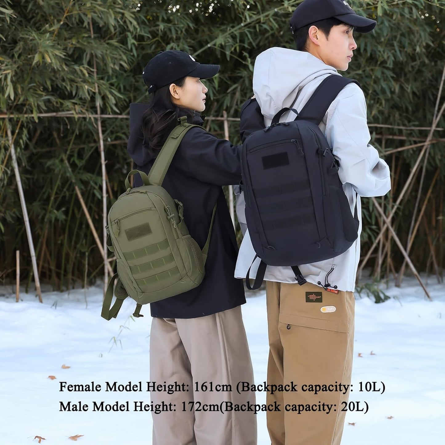 ArcEnCiel 10L/20L Mini X-Small Tactical Backpack MOLLE Daypack Gear Pack Camping Bag with Patch