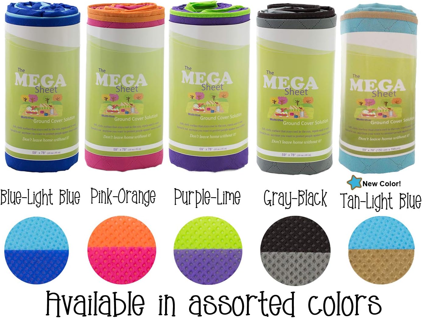 Multi-Purpose Ground Cover Picnic Mat Blanket Reversible