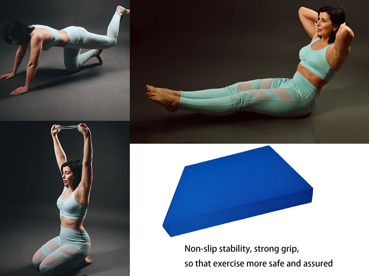 Generic Exercise Balance Pad, Foam Pad for Physical Therapy, Stability Workout, Knee & Ankle Exercise, Strength Training, Rehab - Blue