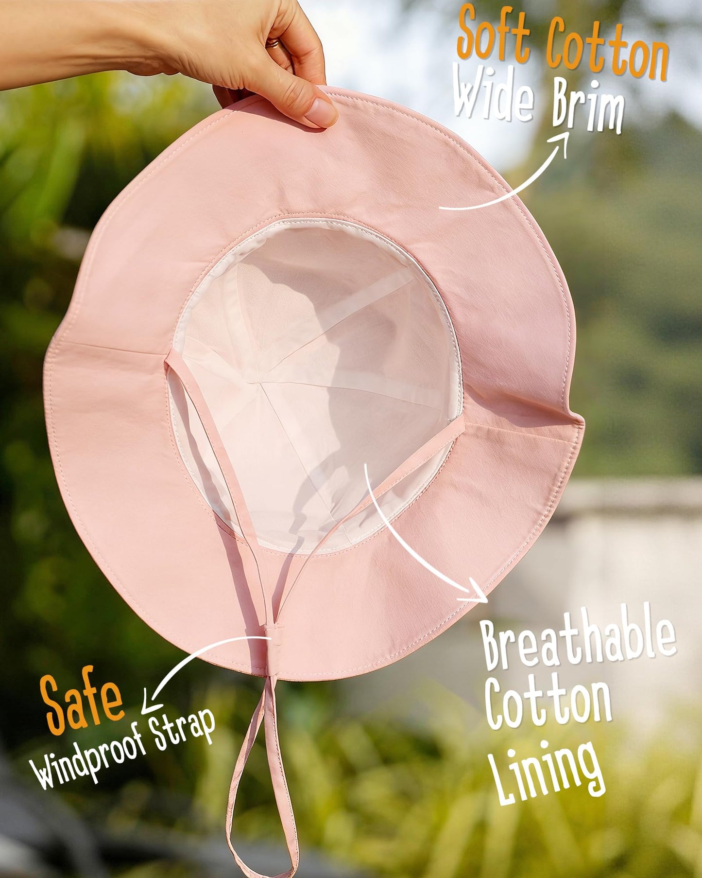 FURTALK Baby Sun Hat Toddler Beach Hats with UPF 50+ Sun Protection Wide Brim Girls Bucket Hat