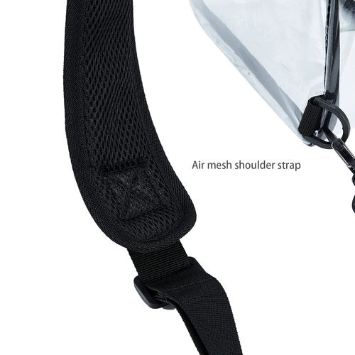 Clear Sling Bag – Transparent Crossbody Backpack, Concert Approved See Through Bag for Men with One Strap, Perfect Plastic Bag for Security Check-in
