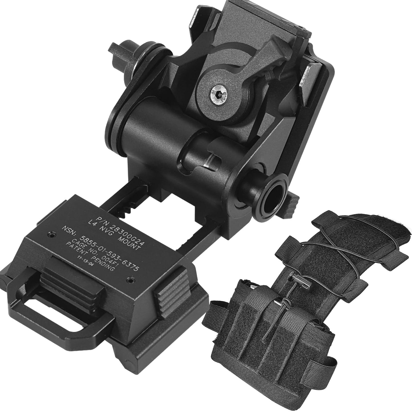 Gexmil CNC PVS15/18 Night Vision Goggles Mount for L4G24 NVG Mount and Tactical Helmet Battery Pouch MK2 Helmet Battery Pack(Black)