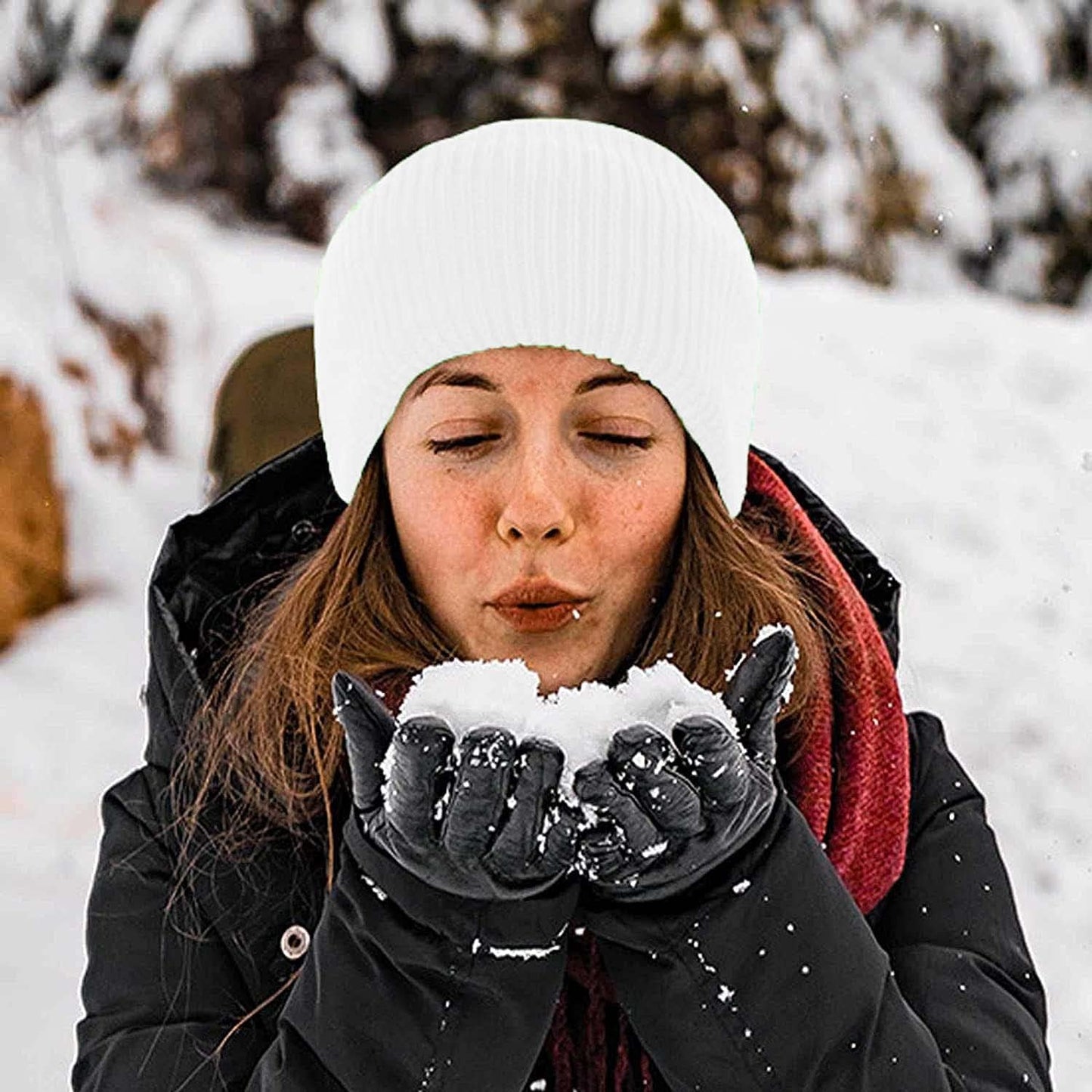 3-Hole Full Face Mask | Knitted Winter Balaclava Cap for Outdoor Sports