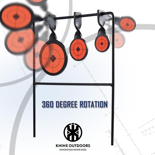 KNINE OUTDOORS Hunting Shooting Taget Airgun Spinner Target, Rated for .22 Rimfire Rifles and .22 Handguns